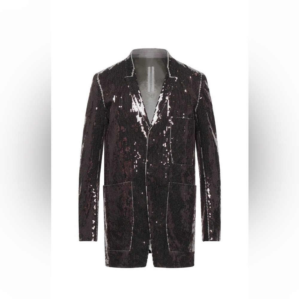 Rick Owens sequin blazer size 38 color Throat (dynamic beige/brown/gray/maroon)